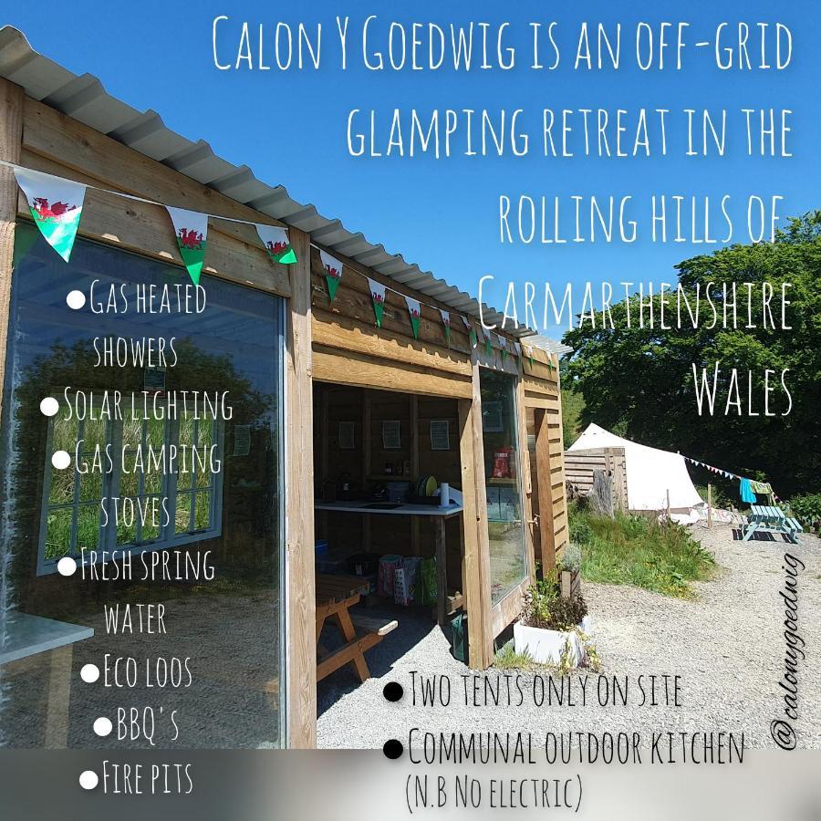 מלון לאנדוברי Calon Y Goedwig Glamping מראה חיצוני תמונה